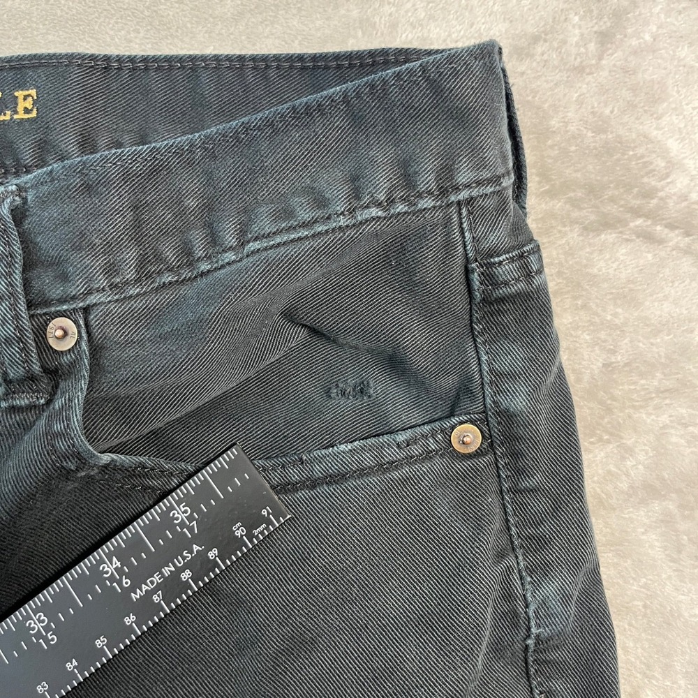 American Eagle Core Flex Slim Straight Black Jeans Mens 32x32 (34x30) Distressed - Picture 9 of 16